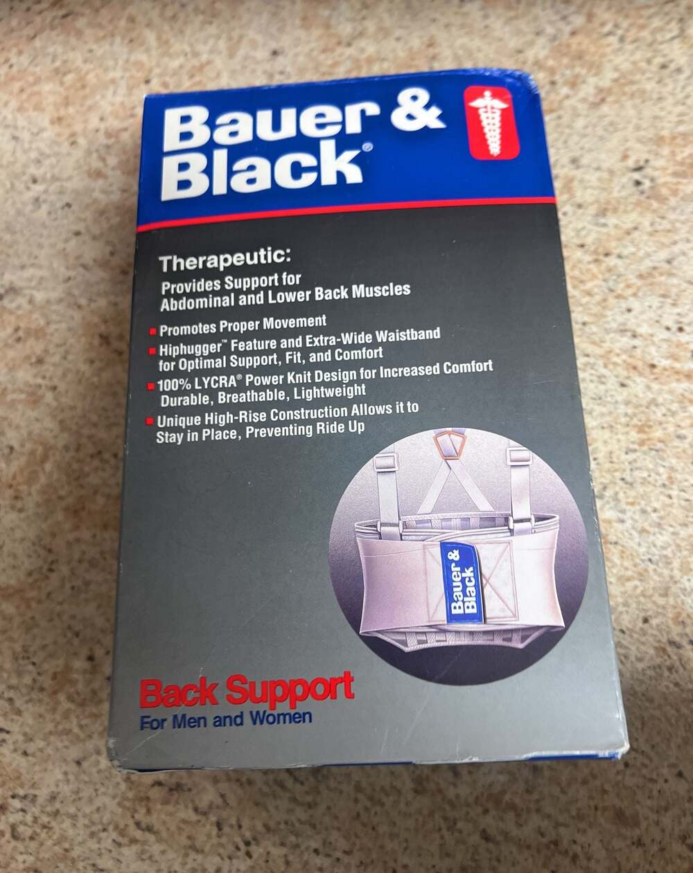Bauer & Black Therapeutic Back Support Belt, Small